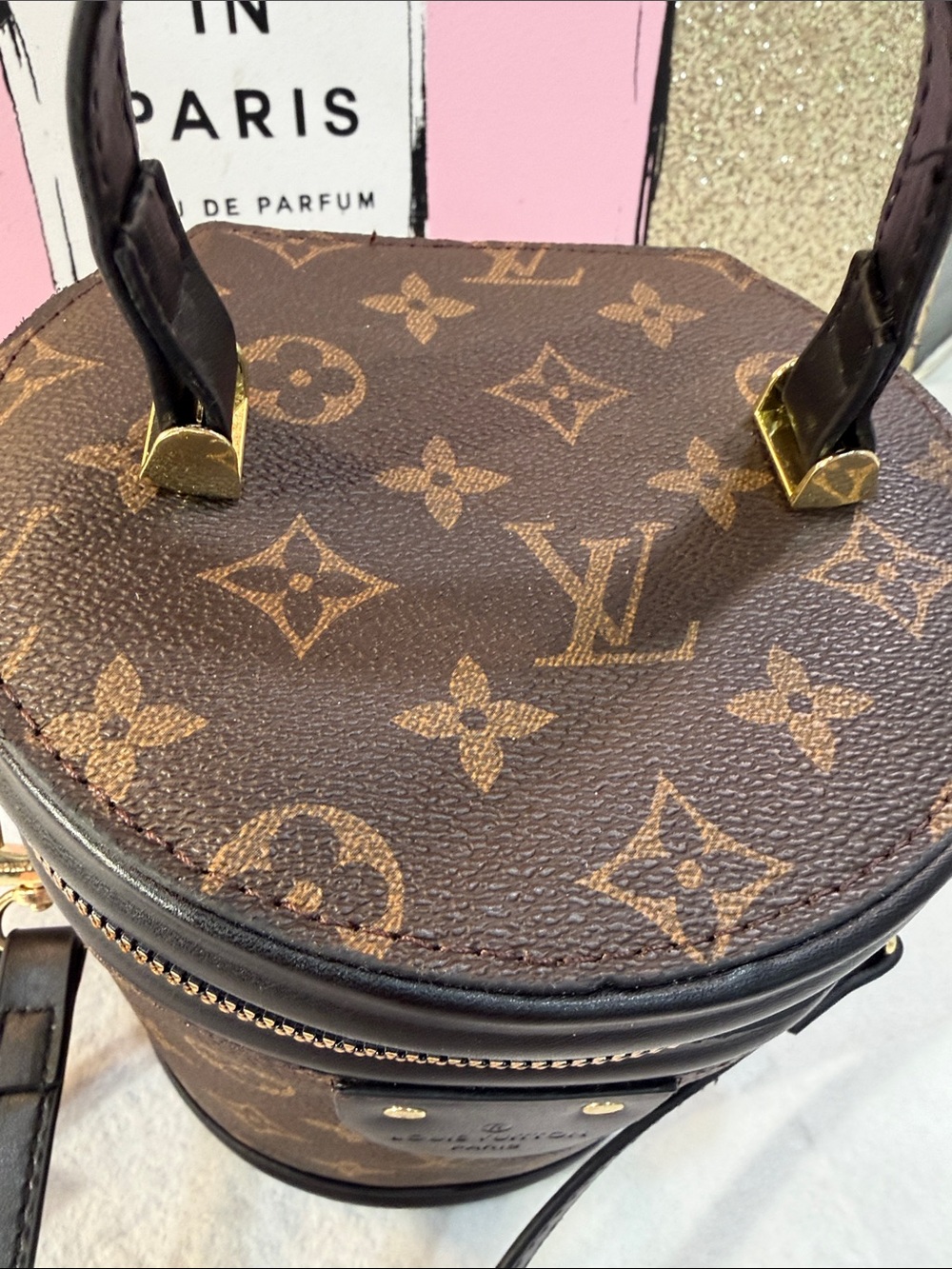 Monogram Mini lv Vanity Bag in Brown and Gold - Picture 4 of 9